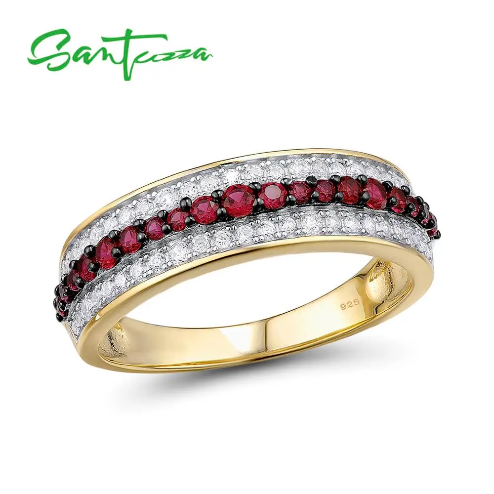 SANTUZZA Silver Ring For Women 925 Sterling Silver Fashion Round Ring Shiny Red White Cubic Zirconia Trendy Fashion Jewelry
SANTUZZA Silver Ring For Women 925 Sterling Silver Fashion Round Ring Shiny Red White Cubic Zirconia Trendy Fashion Jewelry