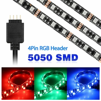 12V 4pin SMD5050 RGB LED Strip Light for Modding PC Case 4pin RGB Header LED Light Strip 12V Compatible with Asus Aura Asrock
12V 4pin SMD5050 RGB LED Strip Light for Modding PC Case 4pin RGB Header LED Light Strip 12V Compatible with Asus Aura Asrock