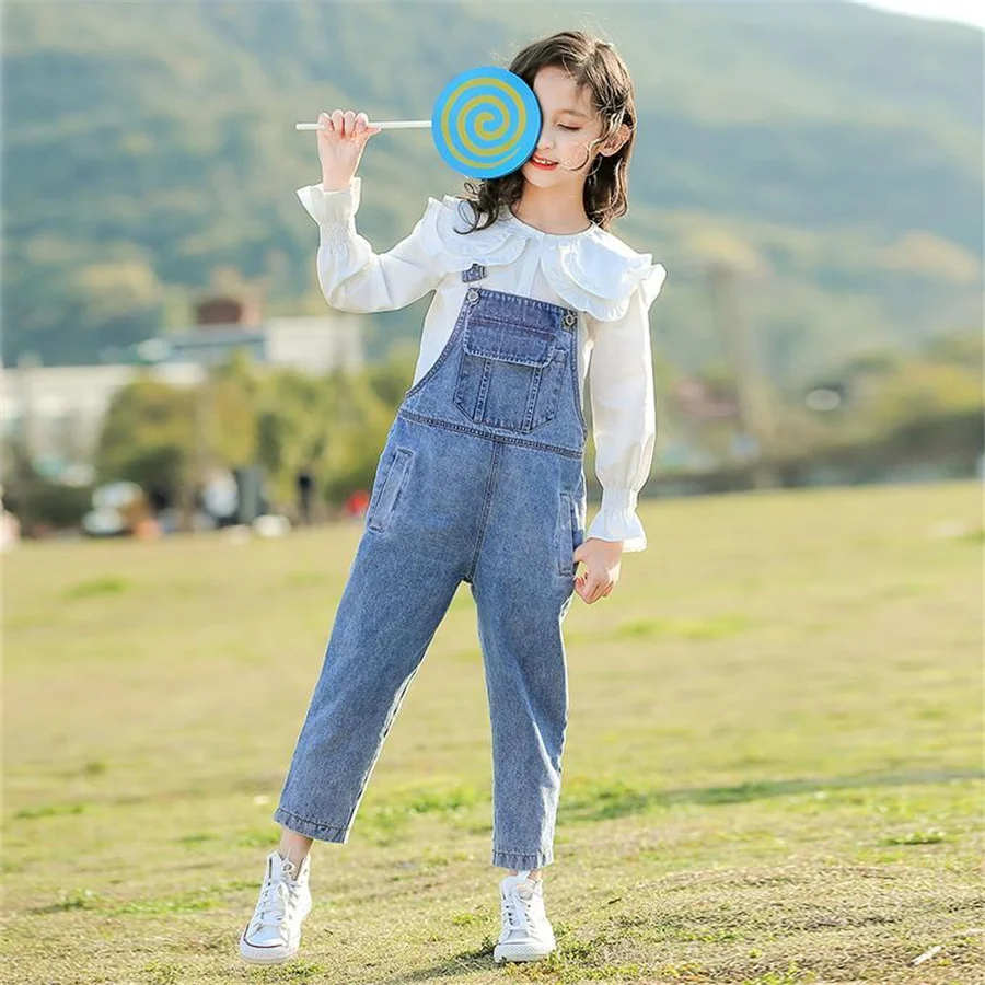 Girls Clothes Set Autumn 2023 New Children White Blouse + Jumpsuit Two-Piece Suit Kids Teen Girl Clothing Tracksuit 8 10 12 Year
Girls Clothes Set Autumn 2023 New Children White Blouse + Jumpsuit Two-Piece Suit Kids Teen Girl Clothing Tracksuit 8 10 12 Year