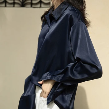 Satin Summer Women Blouses Autumn Solid Color Female Clothes Loose Shirt Long Sleeve Blouse Simple Style Women Tops
Satin Summer Women Blouses Autumn Solid Color Female Clothes Loose Shirt Long Sleeve Blouse Simple Style Women Tops