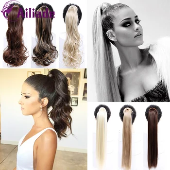 AILIADE Fashion Long Straight and Curly Ponytail Wrap Around Clip In Ponytail Hair Extensions Heat Resistant Hair Tail Headwears
AILIADE Fashion Long Straight and Curly Ponytail Wrap Around Clip In Ponytail Hair Extensions Heat Resistant Hair Tail Headwears