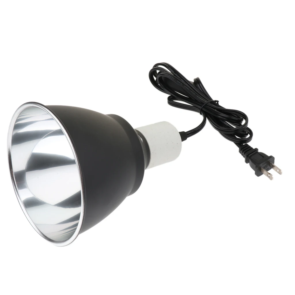 300W Metal Ceramic Heat UV UVB Lamp Light Holder Dome Shape Brooder Reptile Black E27 US Plug 300W Metal Ceramic Heat UV UVB Lamp Light Holder Dome Shape Brooder Reptile Black E27 US Plug