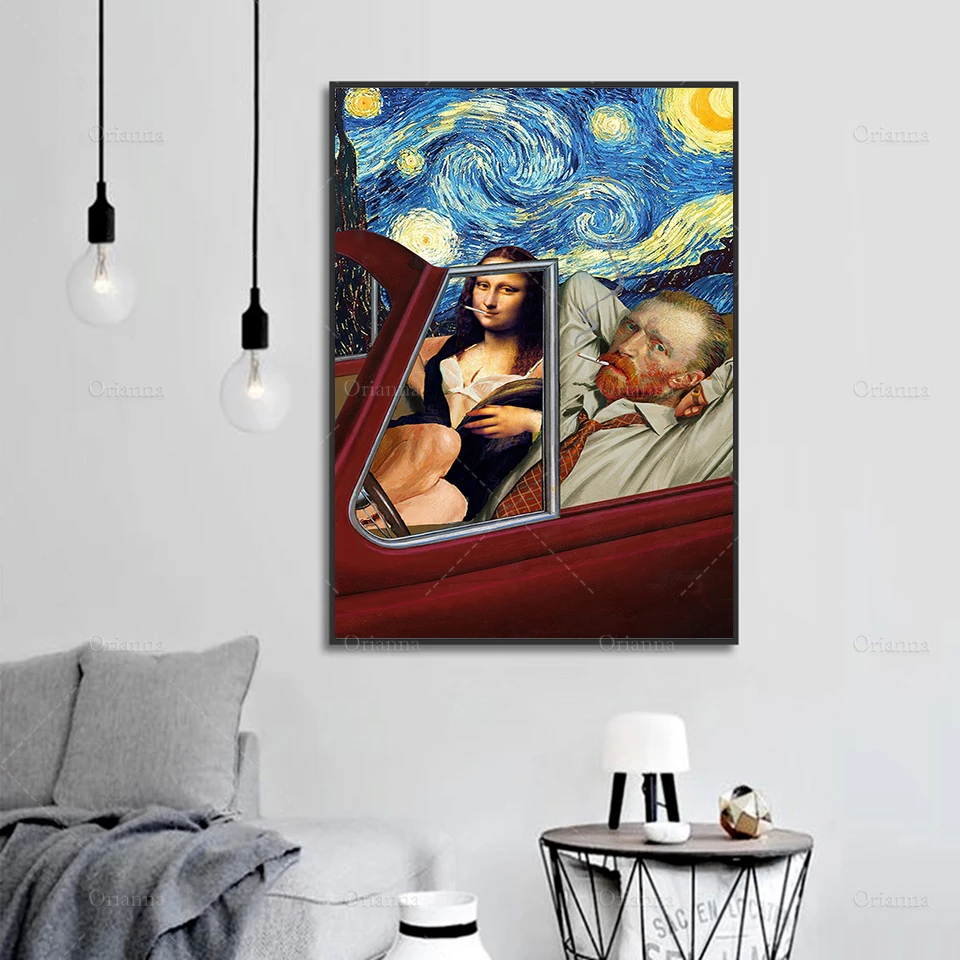 Abstract Funny Art Van Gogh And Mona Lisa Drawing Canvas Posters Smoking Oil Paintings On Canvas Wall Pictures Home Wall Decor
Abstract Funny Art Van Gogh And Mona Lisa Drawing Canvas Posters Smoking Oil Paintings On Canvas Wall Pictures Home Wall Decor