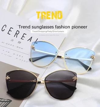 New Classic Bee Cat Eye Sunglasses Women Metal Brand Design Oversized Silver Mirrored Sun Glasses Shades Sunglass UV400 Eyewear
New Classic Bee Cat Eye Sunglasses Women Metal Brand Design Oversized Silver Mirrored Sun Glasses Shades Sunglass UV400 Eyewear