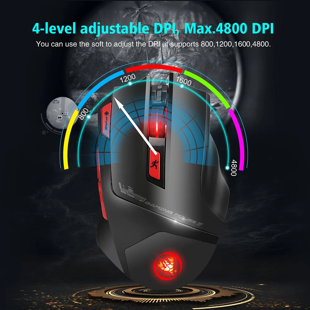 HXSJ T88 7 key 7 color light gaming mouse professional adjustable macro programming ergonomic computer notebook wireless mouse
HXSJ T88 7 key 7 color light gaming mouse professional adjustable macro programming ergonomic computer notebook wireless mouse