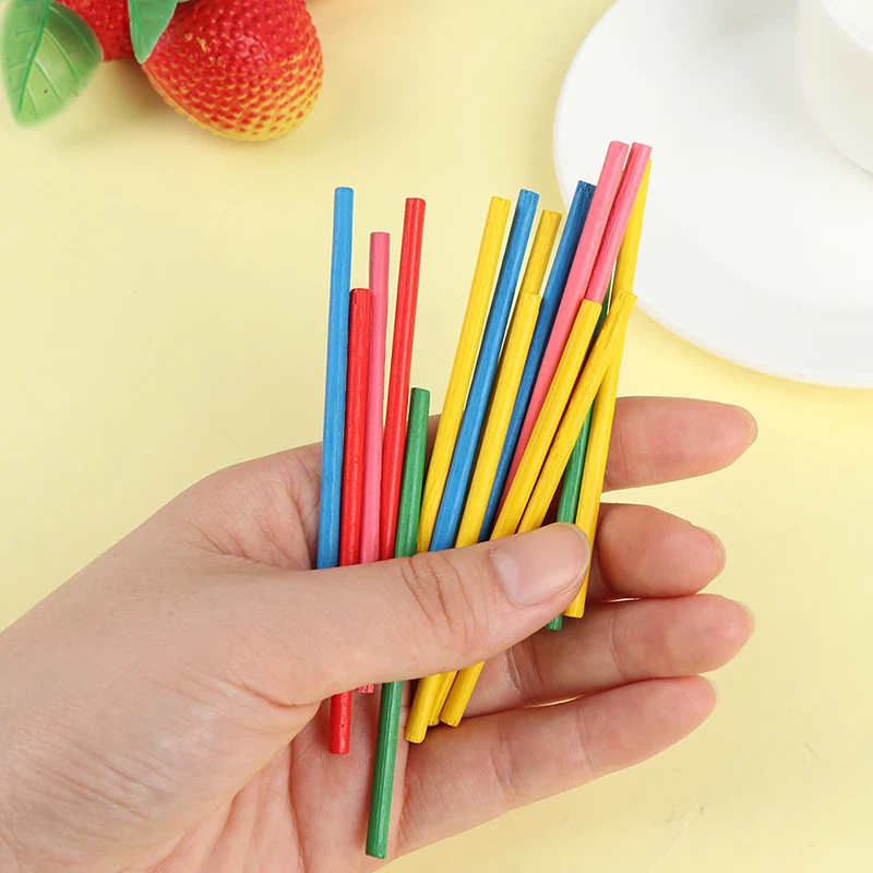 

100pcs Colorful Bamboo Counting Sticks Mathematics Montessori Teaching Aids Counting Rod Kids Preschool Math Learning Toy