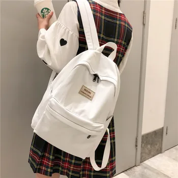 Simple Canvas Women Backpacks School Bag for Teenagers Girls Student Book Bag Laptop Back Pack Travel Mochila Knapsack 
Simple Canvas Women Backpacks School Bag for Teenagers Girls Student Book Bag Laptop Back Pack Travel Mochila Knapsack