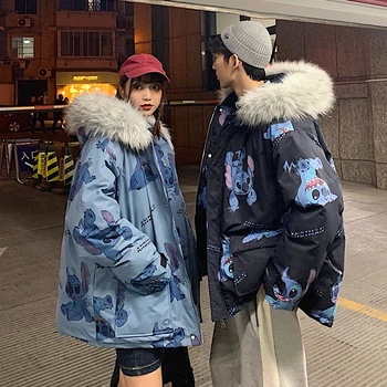 Winter New Thick Coat Men Warm Fashion Arka Men Cartoon Printing Casual Fur Collar Hooded Coat Man Wild Loose Cotton Jacket 
Winter New Thick Coat Men Warm Fashion Arka Men Cartoon Printing Casual Fur Collar Hooded Coat Man Wild Loose Cotton Jacket