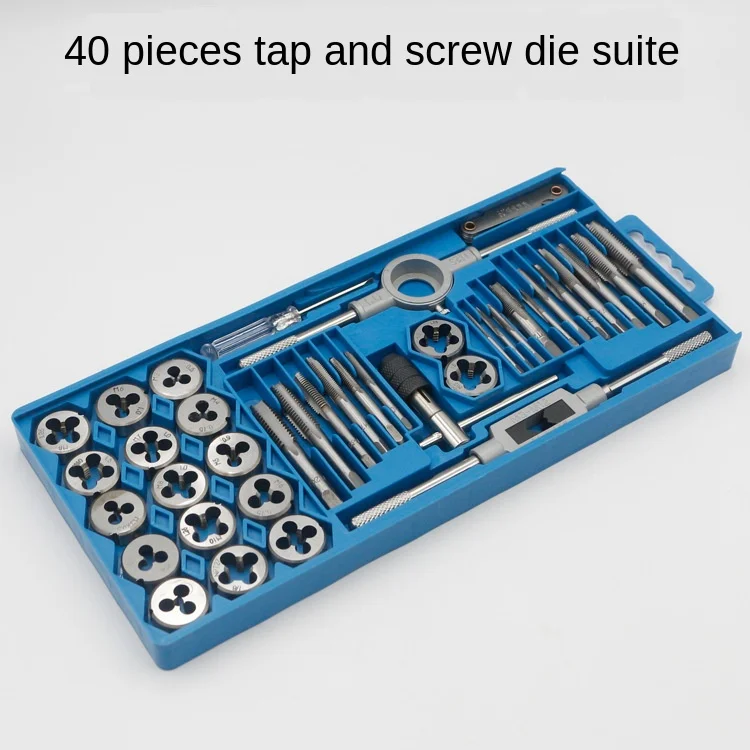 40pcs Hand Tools M3-M12 Tap Die Set Screw Thread Metric Taps Wrench Dies Diy Kit Wrench Screw Threading
40pcs Hand Tools M3-M12 Tap Die Set Screw Thread Metric Taps Wrench Dies Diy Kit Wrench Screw Threading
