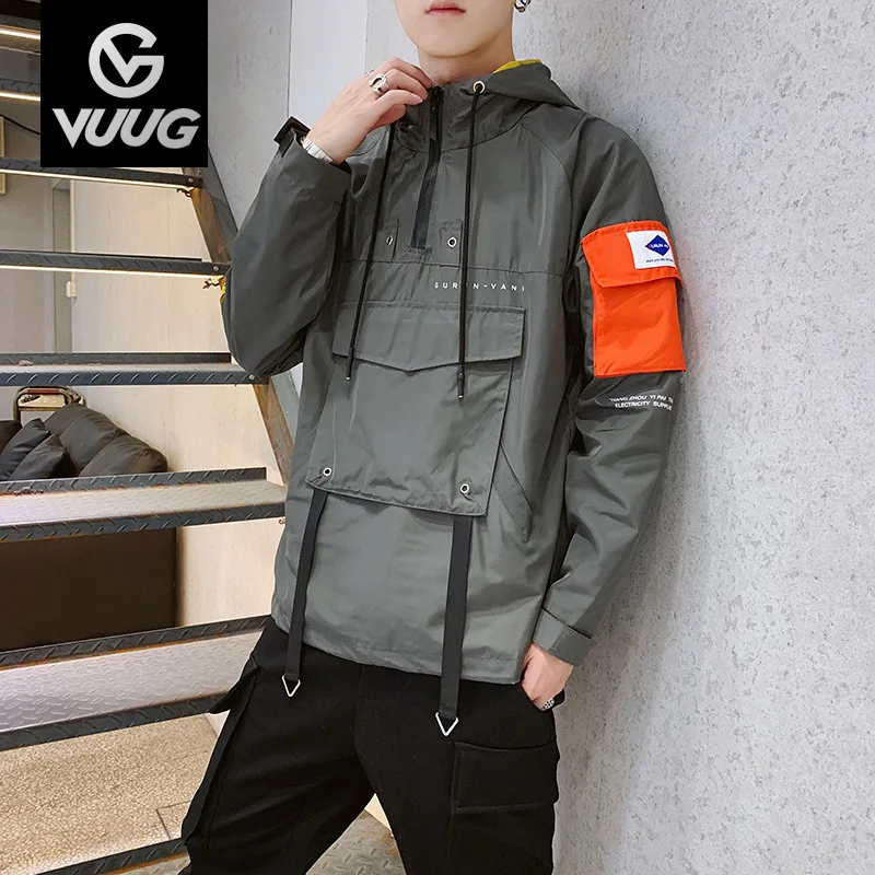 MEN'S Coat 2019 New Style Korean-style Trend Handsome Jacket Popular Brand Youth Long Sleeve Hooded Casual Sweatshirt