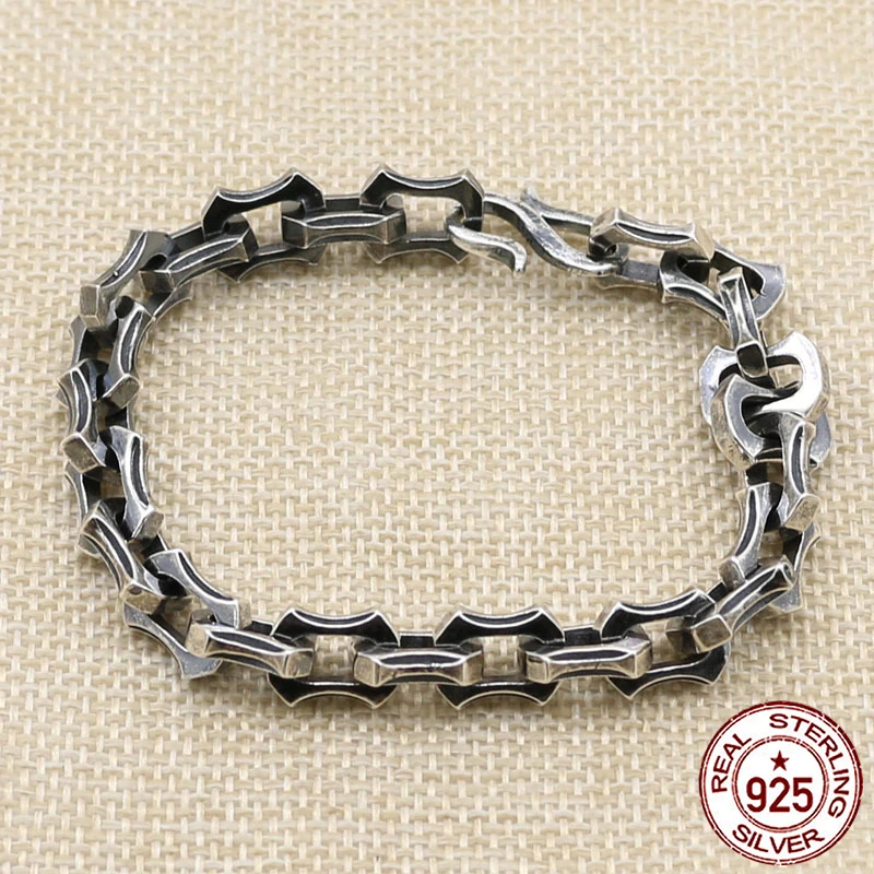925 sterling silver bracelet personality fashion retro retro locomotive style styling hip hop punk jewelry gift for lover hot
925 sterling silver bracelet personality fashion retro retro locomotive style styling hip hop punk jewelry gift for lover hot