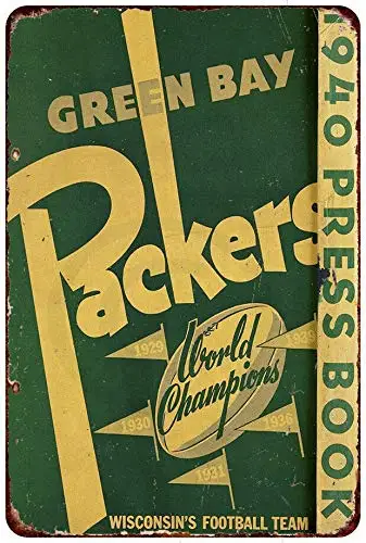 Фото Винтажная Коллекция Ретро жестяные знаки-1940 Green Bay Packers новости Press