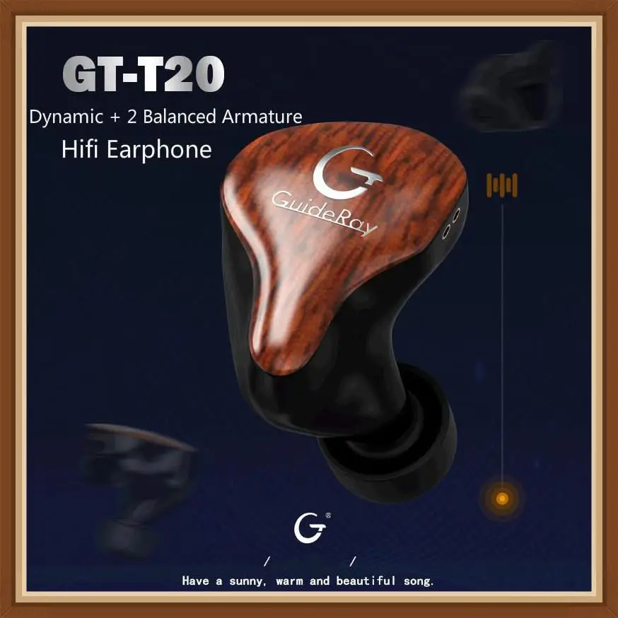 GuideRay GR-T20 Dynami 2 Balanced Armature DD+2BA Hybrid Bass Hifi Music Monitor Studio Earphones Earbuds 0.78mm Cable
GuideRay GR-T20 Dynami 2 Balanced Armature DD+2BA Hybrid Bass Hifi Music Monitor Studio Earphones Earbuds 0.78mm Cable