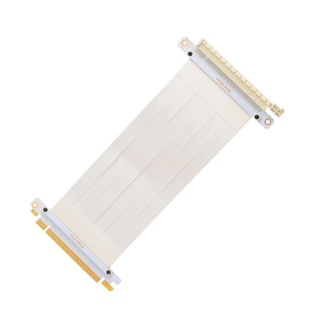 White PCIE 3.0 16x Extreme Shielded High Speed Riser Cable | 180 Degree Socket White PCIe Riser Cable
White PCIE 3.0 16x Extreme Shielded High Speed Riser Cable | 180 Degree Socket White PCIe Riser Cable