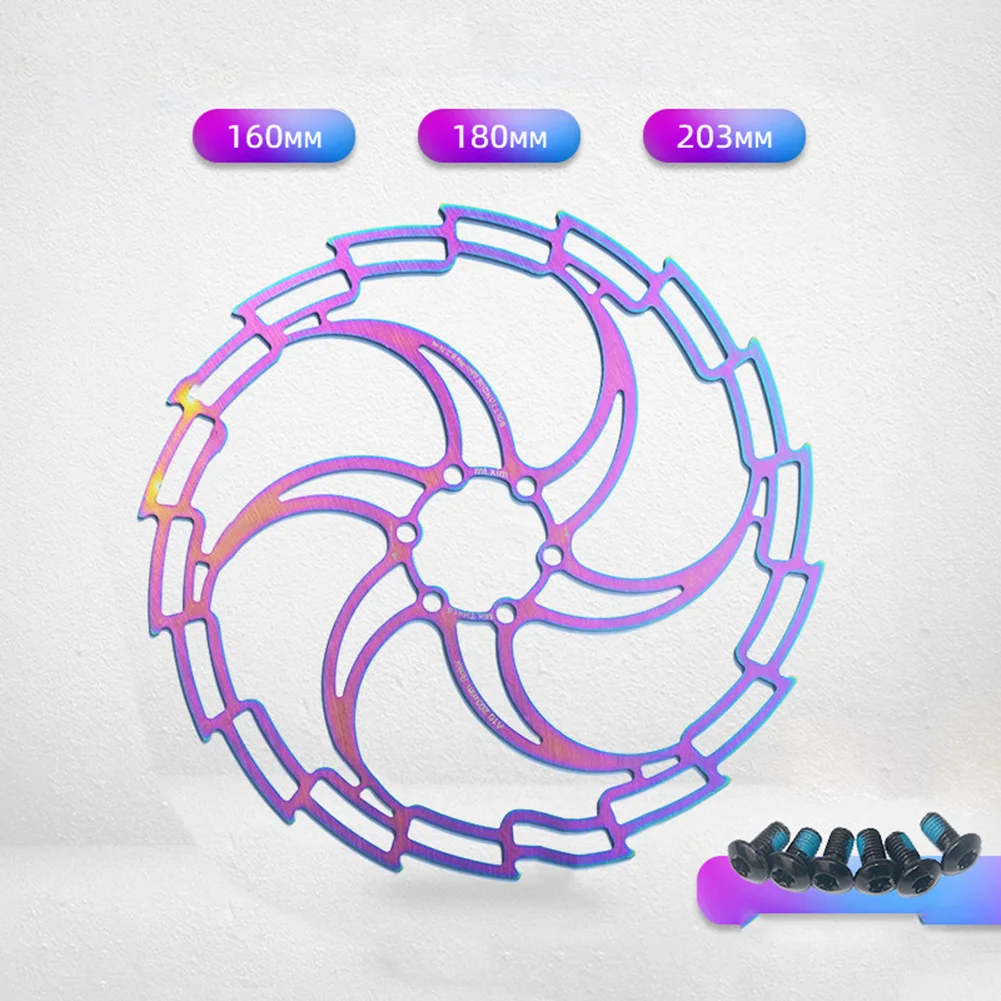 New Stainless Steel Oil Slick MTB Bike Bicycle Colorful Brake Rotor Brake Disc 203/160/180mm Bicycle Parts Accessorie
New Stainless Steel Oil Slick MTB Bike Bicycle Colorful Brake Rotor Brake Disc 203/160/180mm Bicycle Parts Accessorie