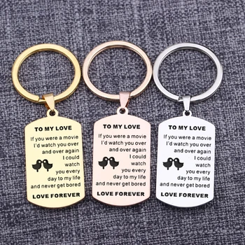 To My Love Dog Tag Proposal Gift Jewelry Keepsake Lovers Couple Keychain Love Forever Keyrings Bag Charms Pendants Key Tag
To My Love Dog Tag Proposal Gift Jewelry Keepsake Lovers Couple Keychain Love Forever Keyrings Bag Charms Pendants Key Tag