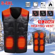10 Zones Heated Vest Dual Control Electric Thermal Heating Vest Unisex Winter V-Neck Sleeveless Jacket Black S- 5XL
10 Zones Heated Vest Dual Control Electric Thermal Heating Vest Unisex Winter V-Neck Sleeveless Jacket Black S- 5XL