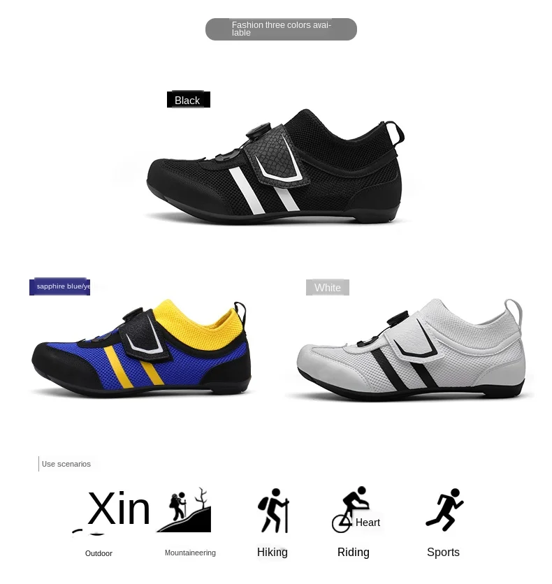 Men Leather Hook Loop Mtb Cycling Shoes Mountain Bike Sapatilha Ciclismo Carretera Zapatillas Hombre Road Spd Shoes Color Change