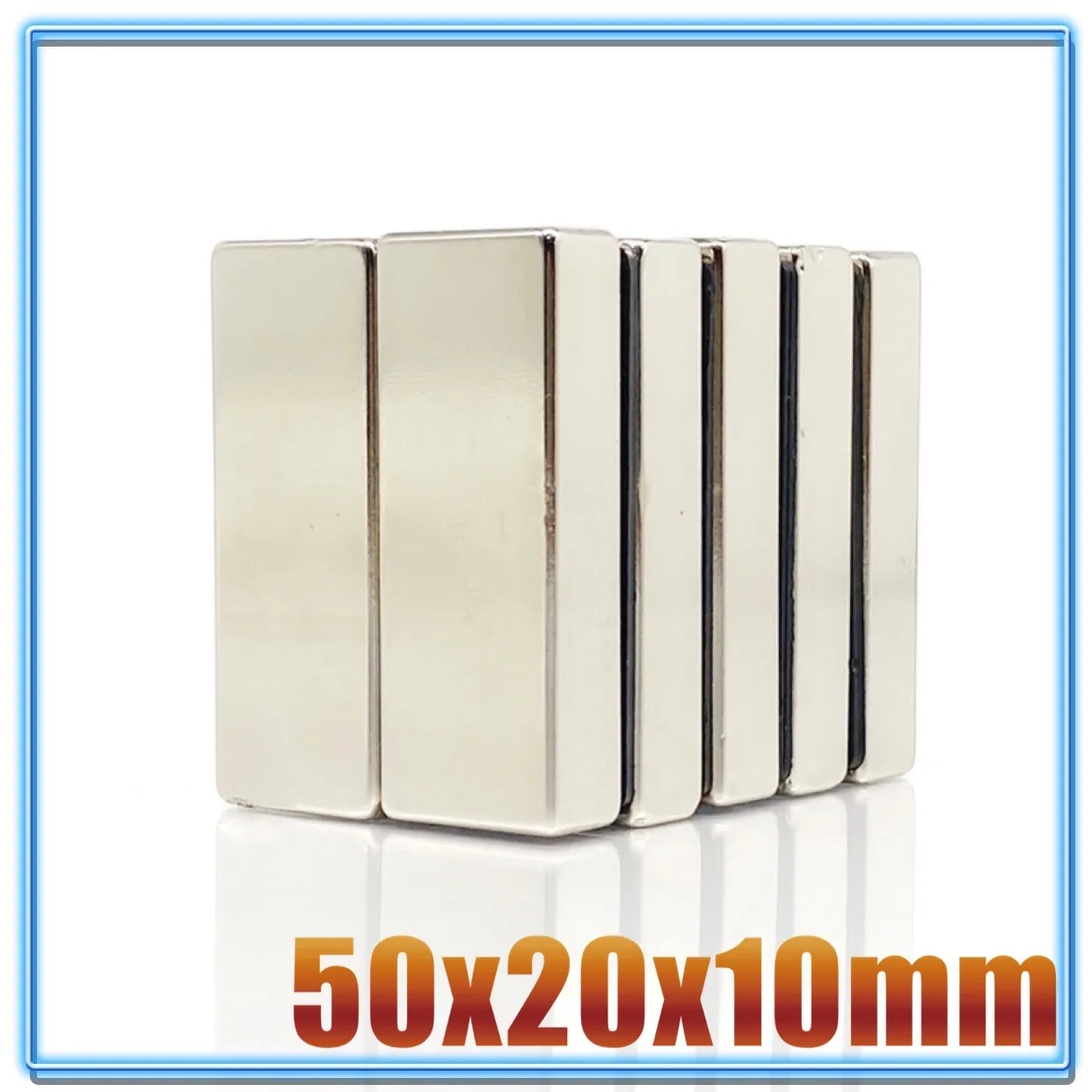 

1/2/5Pcs 50x20x10 Neodymium Magnet 50mm x 20mm x 10mm N35 NdFeB Block Super Powerful Strong Permanent Magnetic imanes 50*20*10