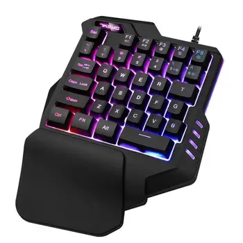 One-Handed Mechanical Gaming Keyboard LED RGB Backlight Portable Mini Gaming Keypad Game Controller Computer Peripherals
One-Handed Mechanical Gaming Keyboard LED RGB Backlight Portable Mini Gaming Keypad Game Controller Computer Peripherals