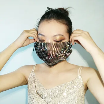Glitter Rhinestone Mesh Mask Statement Design Stage Performance Veil for Men Women Trendy Fine Facial Accessories Wholesale
Glitter Rhinestone Mesh Mask Statement Design Stage Performance Veil for Men Women Trendy Fine Facial Accessories Wholesale