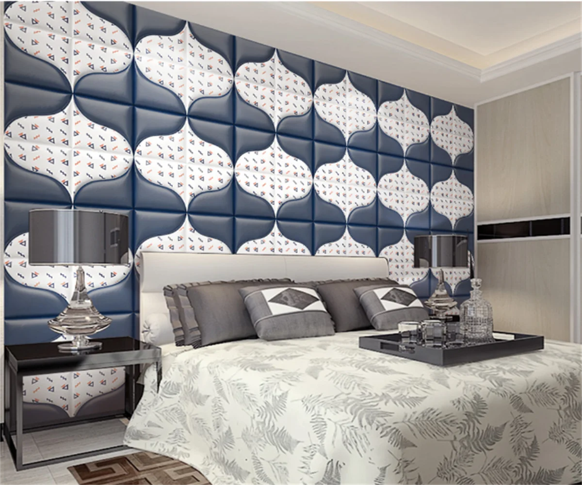 Самоклеящиеся водонепроницаемые обои на заказ, настенная Фреска в европейском современном стиле, с геометрическим принтом, имитация кожи, мягкая 3d-настенная роспись 
Самоклеящиеся водонепроницаемые обои на заказ, настенная Фреска в европейском современном стиле, с геометрическим принтом, имитация кожи, мягкая 3d-настенная роспись