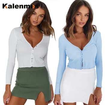 Harajuku Women Cardigan KALENMOS Autumn Loose Ladies Short Jackets Long Sleeve Streetwear Jacket V Neck Sexy Solid Korean Coats
Harajuku Women Cardigan KALENMOS Autumn Loose Ladies Short Jackets Long Sleeve Streetwear Jacket V Neck Sexy Solid Korean Coats