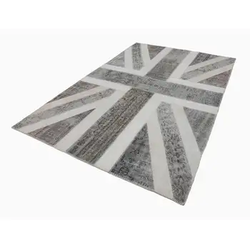 201x305 Cm British Handmade Flag Patchwork Rug-7x10 Ft 
201x305 Cm British Handmade Flag Patchwork Rug-7x10 Ft