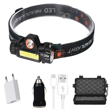 LED Headlamp Cree XPL + COB 4000lm 18650 USB Rechargeable Headlight 18350 Flashlight with Power Indicator Magnet Tail
LED Headlamp Cree XPL + COB 4000lm 18650 USB Rechargeable Headlight 18350 Flashlight with Power Indicator Magnet Tail