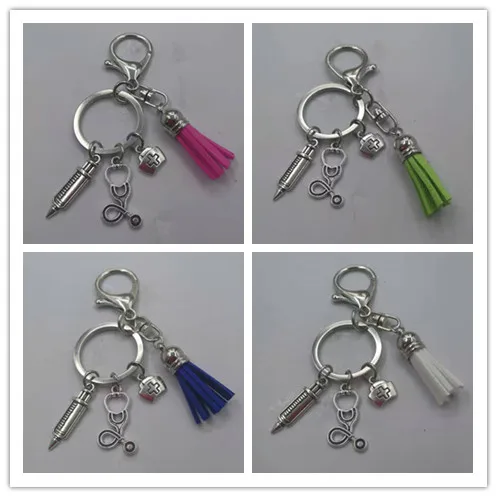 2019/2020 new nurse medical box medical key chain needle syringe stethoscope 10 color tassel cute keychain jewelry gift
2019/2020 new nurse medical box medical key chain needle syringe stethoscope 10 color tassel cute keychain jewelry gift