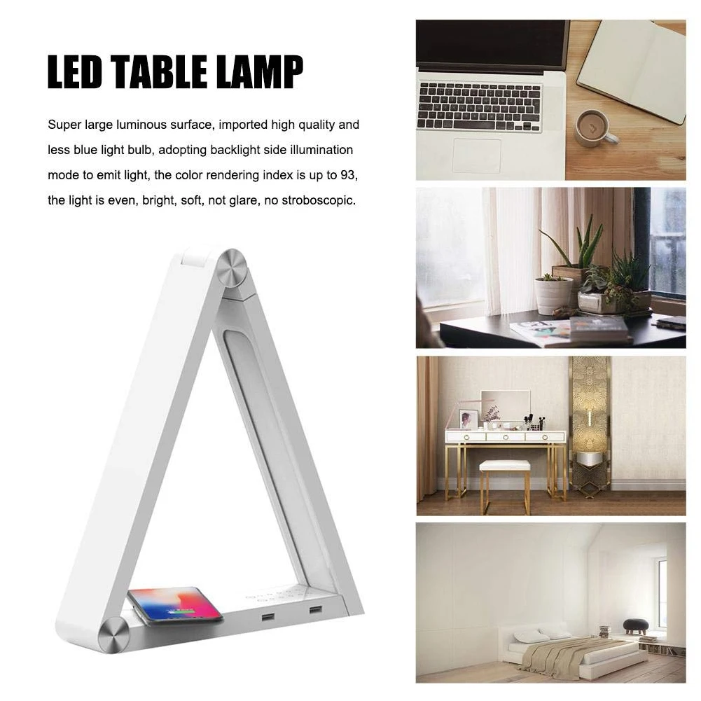 Led Learning Working Light Home Night Table Lamp Wireless Charging Touch Control Dimming Foldable Reading Triangle Desk
Led Learning Working Light Home Night Table Lamp Wireless Charging Touch Control Dimming Foldable Reading Triangle Desk