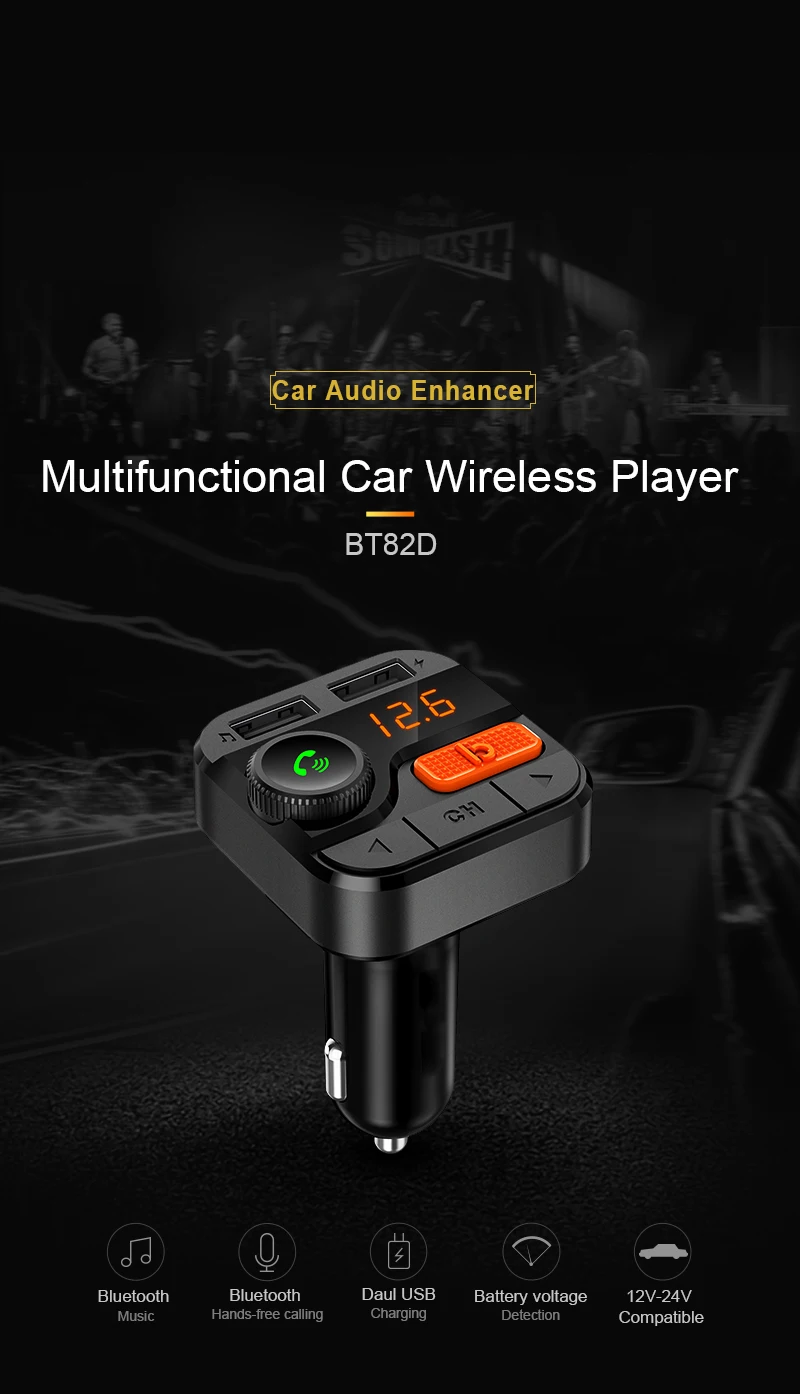 Car Charger with FM Transmitter Bluetooth 5.0 Receiver Audio MP3 Player TF Card U-disk Car Kit 3.4A Dual USB Car Phone Charger
Car Charger with FM Transmitter Bluetooth 5.0 Receiver Audio MP3 Player TF Card U-disk Car Kit 3.4A Dual USB Car Phone Charger