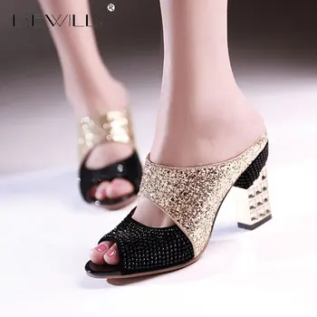 Lsewilly New Arrivals 2020 Chunky High Heels Summer Sandals Mules Woman Sheos Peep Toe Slip-On Bling Shoes Women Female
Lsewilly New Arrivals 2020 Chunky High Heels Summer Sandals Mules Woman Sheos Peep Toe Slip-On Bling Shoes Women Female