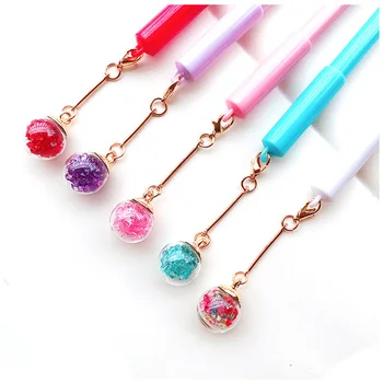 30 Pcs/Lot Cute Wish Ball Pendant Gel Pen Diamond Star 0.5mm Black Color Pens Wholesale Stationery Gift Office School DB546 
30 Pcs/Lot Cute Wish Ball Pendant Gel Pen Diamond Star 0.5mm Black Color Pens Wholesale Stationery Gift Office School DB546
