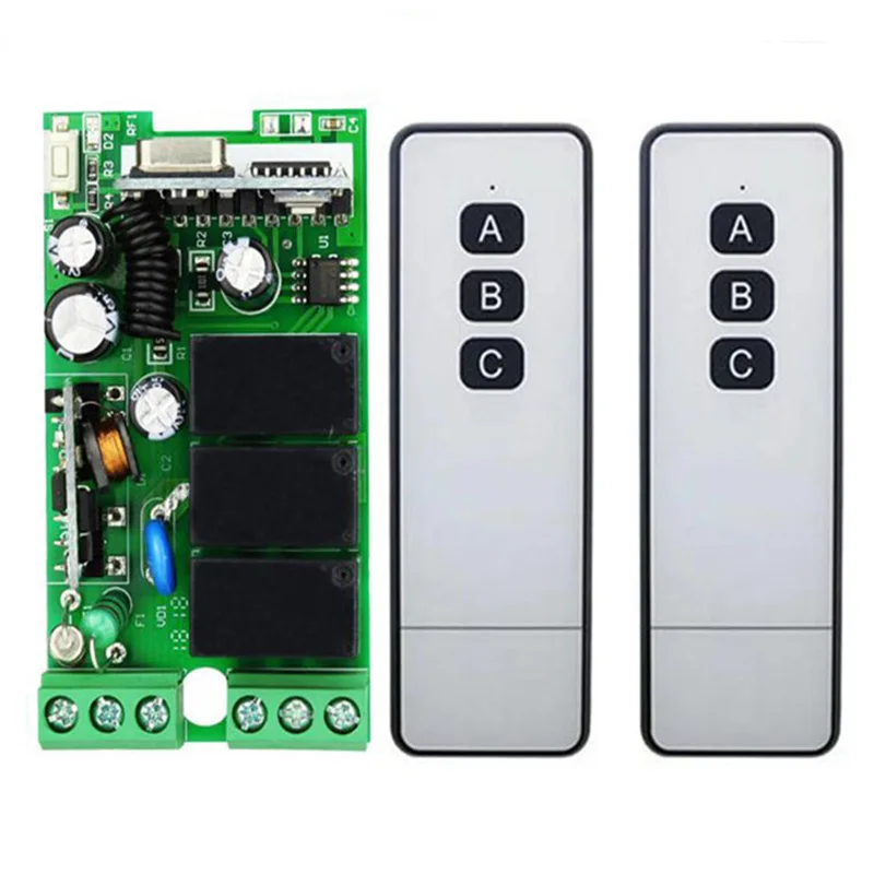 Universal Wireless Remote Control AC110V 220V 3CH Relay Radio Receiver Module Remote controller RF Switch for Gate Garage opener
Universal Wireless Remote Control AC110V 220V 3CH Relay Radio Receiver Module Remote controller RF Switch for Gate Garage opener
