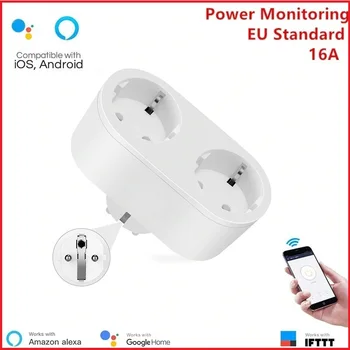 Smart Wifi Socket Outlet Power Monitor Energy Saver Timer Switch Voice Control Plug Works for Google Home Mini Alexa IFTTT 16A
Smart Wifi Socket Outlet Power Monitor Energy Saver Timer Switch Voice Control Plug Works for Google Home Mini Alexa IFTTT 16A