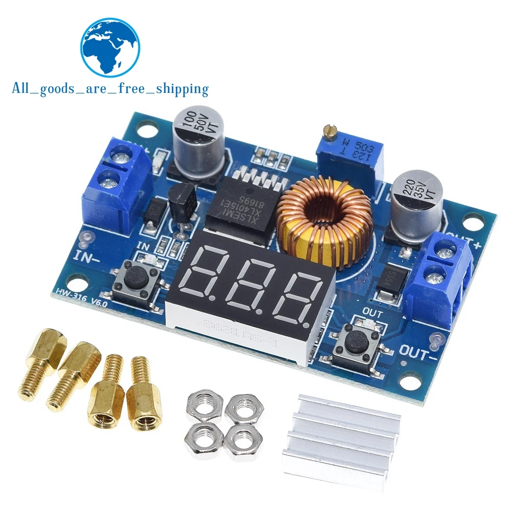 TZT XL4015 5A High power 75W DC-DC adjustable step-down module+LED Voltmeter Power supply module
TZT XL4015 5A High power 75W DC-DC adjustable step-down module+LED Voltmeter Power supply module