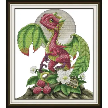 Joy Sunday Handmade Art DIY Embroidery Cross Stitch Needlework Printed Raspberry Dragon Cross-Stitching Sets Home Decoration
Joy Sunday Handmade Art DIY Embroidery Cross Stitch Needlework Printed Raspberry Dragon Cross-Stitching Sets Home Decoration