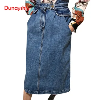 BGTEEVER Slim High Waist Midi Jean Skirt Women Straight Loose Streetwear Skirts Female Pockets Denim Skirts 2019 Spring Summer
BGTEEVER Slim High Waist Midi Jean Skirt Women Straight Loose Streetwear Skirts Female Pockets Denim Skirts 2019 Spring Summer