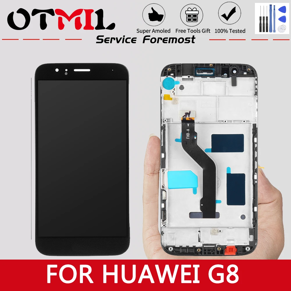 OTMIL AAA Quality 5.5" For HUAWEI G8 LCD Touch Screen with Frame For HUAWEI G8 Screen Display GX8 RIO-L02 RIO-L01 LCD Display
OTMIL AAA Quality 5.5" For HUAWEI G8 LCD Touch Screen with Frame For HUAWEI G8 Screen Display GX8 RIO-L02 RIO-L01 LCD Display