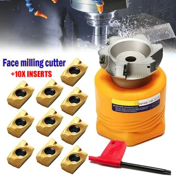 Lathe Tool T15-Wrench BAP 400R-80-27-6F Indexable Face End Mill Cutter + 10pcs APMT1604PDER Insert Durable New
Lathe Tool T15-Wrench BAP 400R-80-27-6F Indexable Face End Mill Cutter + 10pcs APMT1604PDER Insert Durable New