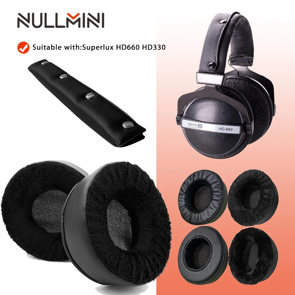 Сменные амбушюры NullMini для наушников Superlux HD660 HD330 наушники утепленные бархатные кожаные|Аксессуары