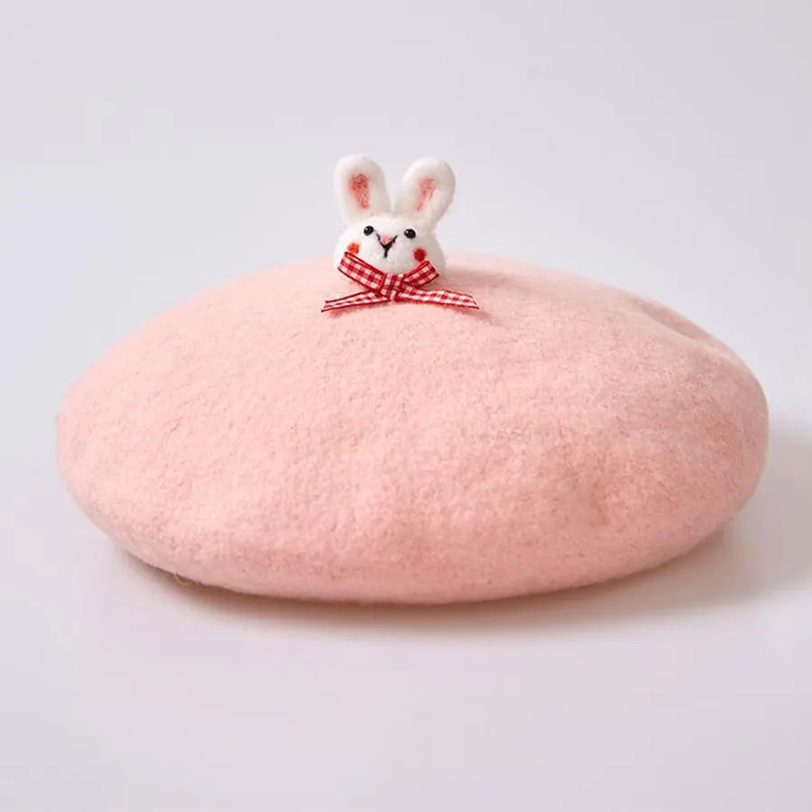 Handmade Winter Wool Berets Women Vintage Cute Rabbit Hats Cartoon Style Birthday Gift Fashion Warm Wild Berets Caps Sweet Pink
Handmade Winter Wool Berets Women Vintage Cute Rabbit Hats Cartoon Style Birthday Gift Fashion Warm Wild Berets Caps Sweet Pink