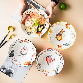 Creative Japanese Cartoon Ceramic Salad Bowl Household Noodle Bowl Instant Noodle Bowl Hat Bowl Hand-painted Tableware
Creative Japanese Cartoon Ceramic Salad Bowl Household Noodle Bowl Instant Noodle Bowl Hat Bowl Hand-painted Tableware