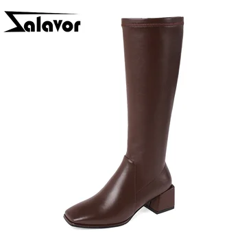 ZALAVOR New Women Knee High Boots Square Toe Thick Heel Zipper Solid Color Ridding Boots Fashion Footwear Winter Size 34-39
ZALAVOR New Women Knee High Boots Square Toe Thick Heel Zipper Solid Color Ridding Boots Fashion Footwear Winter Size 34-39