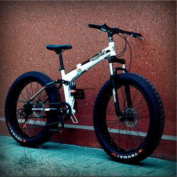 24" & 26" Folding Snow Bike Soft Tail Mountain Bike Adult 4.0 Wide Fat Big Tire ATV Bicycle 
24" & 26" Folding Snow Bike Soft Tail Mountain Bike Adult 4.0 Wide Fat Big Tire ATV Bicycle