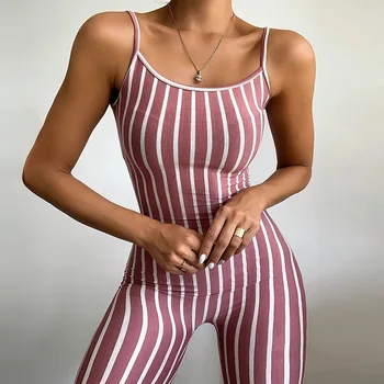 2020 Women Lady Sleeveless Jumpsuit Striped Round Neck Summer Bodysuit Street Wear Casual Home Romper
2020 Women Lady Sleeveless Jumpsuit Striped Round Neck Summer Bodysuit Street Wear Casual Home Romper