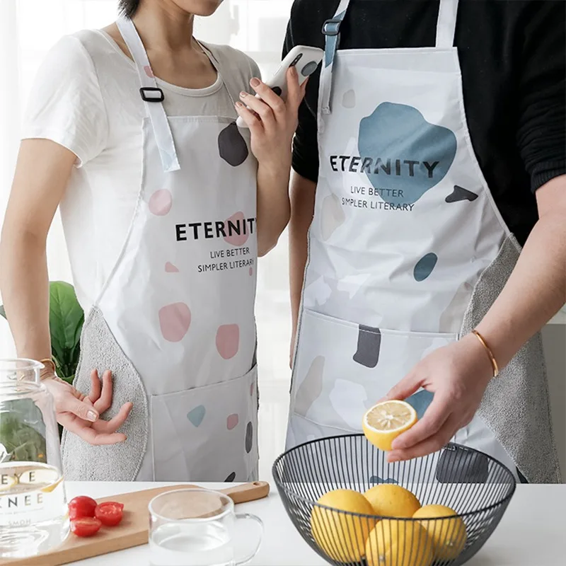 

Waterproof PVC Aprons Household BBQ Baking Bib Kitchen Aprons For Women Cooking Restaurant Apron Cleaning Tools