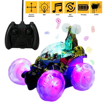 RC Car Remote Control Stunt Car 360° Rotatable Stunt Racing Car Electric Toys Machine Auto LED Lights Music Gift for Children
RC Car Remote Control Stunt Car 360° Rotatable Stunt Racing Car Electric Toys Machine Auto LED Lights Music Gift for Children