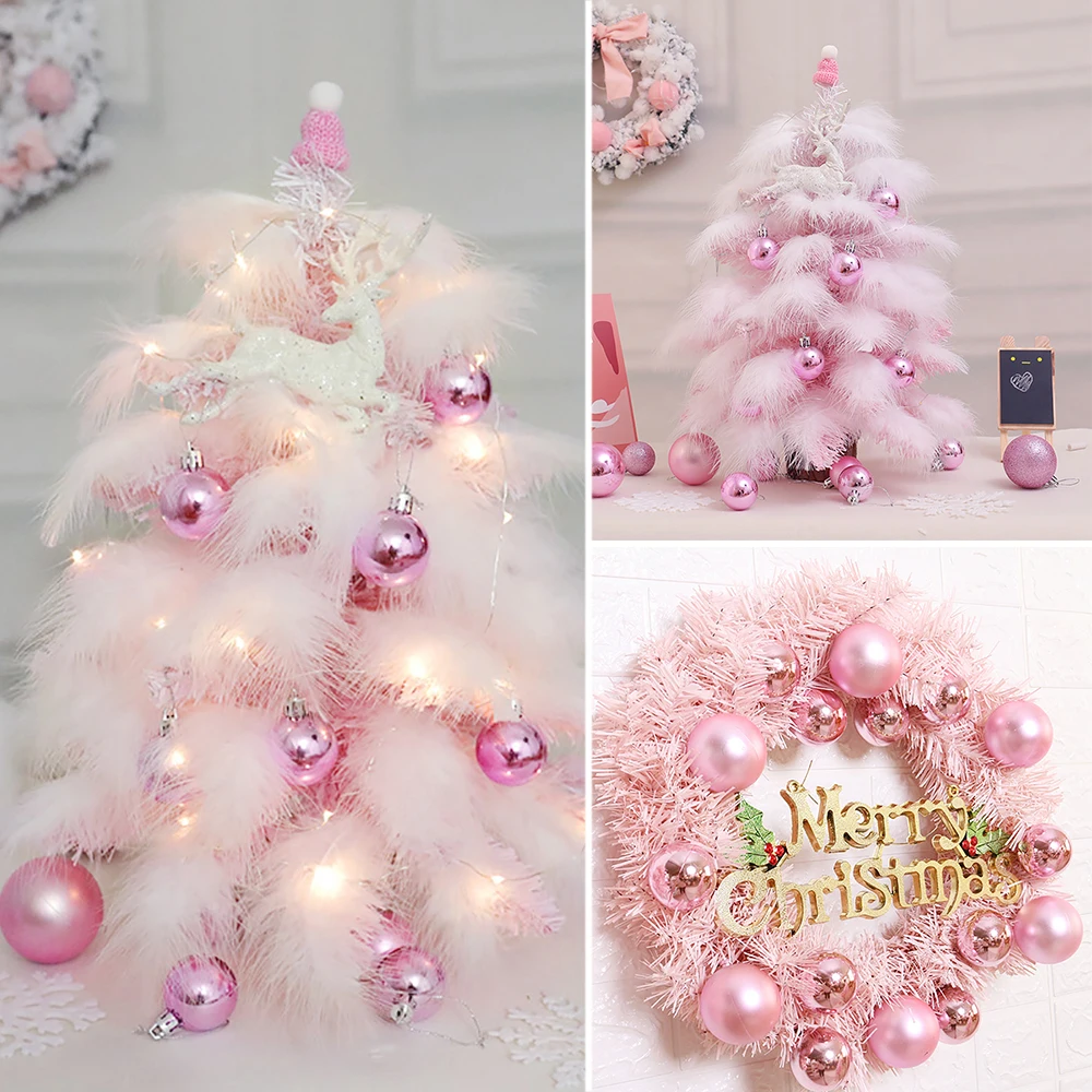 Pink Christmas Wreath Door Hanging Christmas Rattan Cute Christmas Tree Feather Ball String Light Xmas Ornament Xmas Cedar Tree 
Pink Christmas Wreath Door Hanging Christmas Rattan Cute Christmas Tree Feather Ball String Light Xmas Ornament Xmas Cedar Tree